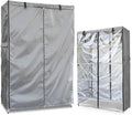 okcool Waterproof Shelf Cover, Wire Shelf Cover with Zipper & Clear View Panel (Grey,36" Wx18 Dx62 H Shelves)