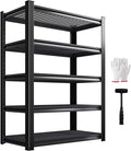 1500lbs Heavy Duty Garage Shelving, 5-Tier Adjustable Storage Shelves, 72" H x 35.4" W x 15.7" D, Utility Wire Shelving for Warehouse, Basement, Garage