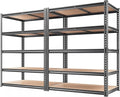 Garage Shelving Heavy Duty, 2450LBS Metal Storage Shelves 5 Tier, Adjustable Shelving Unit 36" W x 16" D x 72" H, Boltless Garage Storage Rack for Garage Basement, Pantry, Warehouse 2Pcs