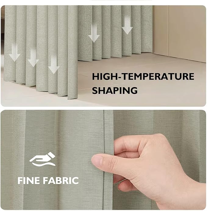 JILRON 100% Blackout Fabric Folding Door Curtain with Magnetic Closure - Accordion Style for Sliding Doors, Closets,Wardrobe and Temporary Door Solutions Doorway Curtains（W42 x L78, Off White 1 Panel）