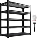 1500lbs Heavy Duty Garage Shelving, 5-Tier Adjustable Storage Shelves, 72" H x 46" W x 19.6" D, Utility Wire Shelving for Warehouse, Basement, Garage
