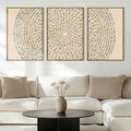 Anyzal Large Jesus Feeds the 5000 Framed Wall Art 16x24 Inch Christian Religious Canvas Wall Decor Minimalist Modern Faith Spiritual Painting for Living Room Bedroom Set of 3