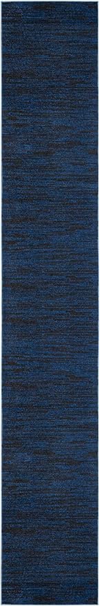 Nourison Home Nourison Essentials Midnight Blue 2'2" x 20' Area Rug - Easy Clean, Non Shedding, Bed Room, Living Room, Dining Room, Kitchen (20' Runner)