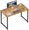 Casaottima 40 Inch Small Computer Desk for Home Office, Study Writing Table for Small Spaces, Simple Modern Desk with Headphone Hooks, Vintage