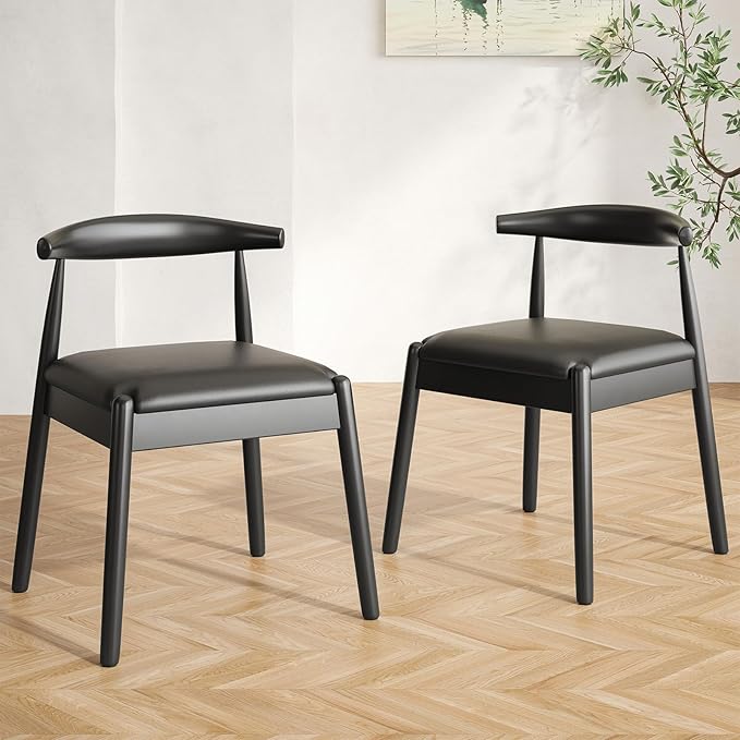 Soohow Dining Chairs Set of 2, Mid Century Modern Kitchen & Dining Room Chairs for Dining Room,Dining Table Chairs with Solid Wood Legs