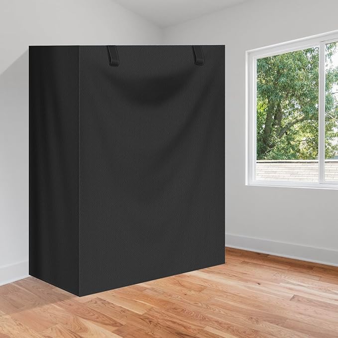 Storage Shelving Unit Cover, Waterproof Shelf Cart Protective Outdoor Indoor Storage Rack Dust Cover with Zipper (60"Lx24"Wx72"H), Black