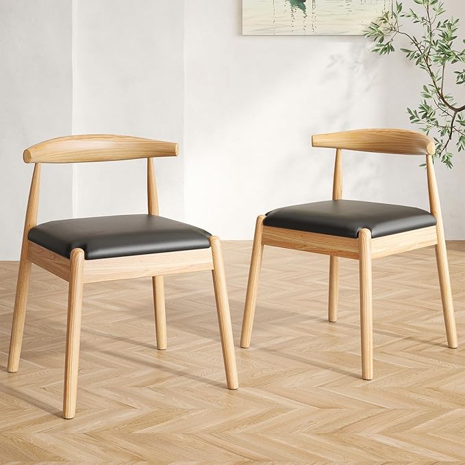 Soohow Dining Chairs Set of 2, Mid Century Modern Kitchen & Dining Room Chairs for Dining Room,Dining Table Chairs with Solid Wood Legs