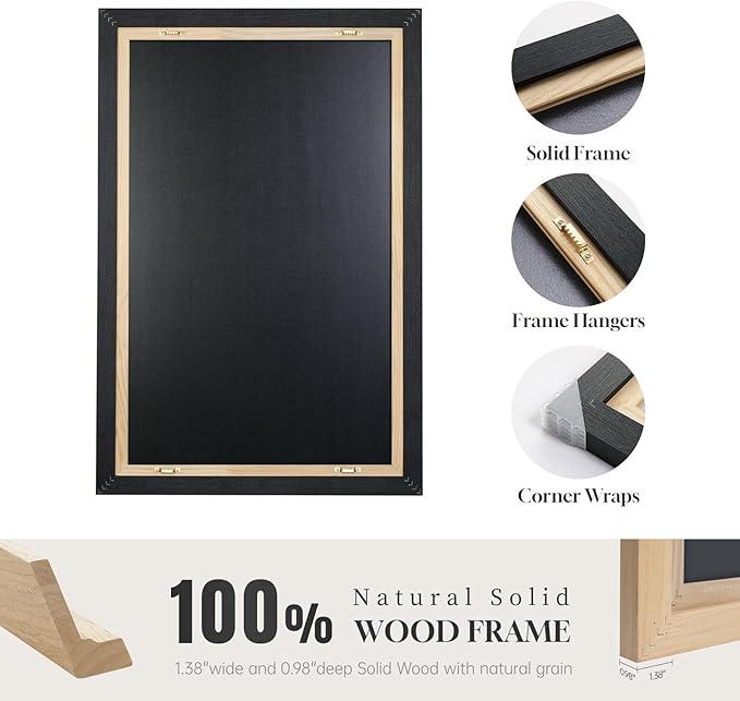 Framed 3D Textured Black and White Abstract Wall Art, 2 Piece Modern Minimalist Paintings Artwork for Walls, Black White Geometric Line Pictures for Living Room Bedroom Hallway Office Wall Decor