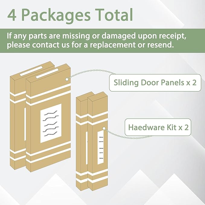120" x 80" Sliding Closet Door, 1-Lite One-Side Mirror Bypass Door Panel with Hardware Track Kit & Floor Guide, Solid Wood Slab Pre-Assembled with PVC Surface, Silver Round Handle