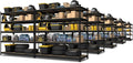 PrimeZone 48" x 24" x 72" Heavy Duty Storage Shelves, 5 Tier Adjustable Garage Storage Shelving, Metal Storage Utility Rack Shelf Unit for Warehouse Pantry Closet Kitchen, Black, 10 Pack