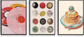 wanyun Fashion Lucky 8 Ball Wall Art Set of 3, Funky Disco Ball Canvas Prints Poster, Vintage Pop Music Record Preppy Painting Picture for Dorm Bedroom Living Room Bar Wall Decor 12x16 Inch Unframed