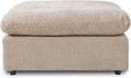 Cloud Modular Sectional Sofa, Linen Blend Fabric Ottoman Module Couches for Living Room, Cushion Covers Washable&Removable, Khaki
