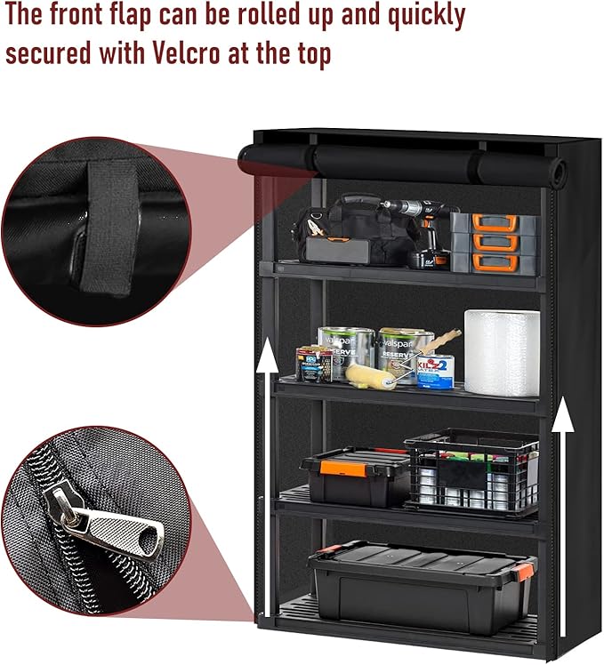Storage Shelving Unit Cover Waterproof Shelf Cart Cover Protective Outdoor Indoor Storage Rack Dust Covers (48 D x 18 W x 72 H)
