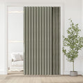 Jilron Accordian Door Curtain, 100% Blackout Folding Magnetic Doorway Curtains,Linen Style Closet Doors,for Room Divider,Privacy Protection（W72 x L78,Grey,1 Panel）
