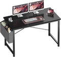 OLIXIS Computer Desk 47 Inch Home Office Desks for Small Spaces, Gaming Writing Study Work Table with Storage Bag for Bedroom, Black