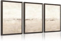 Baccone Beige Abstract Wall Art Set of 3 Neutral Canvas Wall Art Prints Boho Abstract Picture Modern Abstract Art Wall Decor Minimalist Artwork for Living Room Bedroom Decor 12x16 Inch Wood Framed