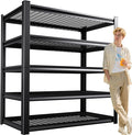 5-Tier Garage Shelving Heavy Duty, 3000LBS Garage Shelves, Adjustable Metal Shelving Unit, Garage Storage Shelves, Utility Storage Rack Shelf, Shelves for Garage Storage, 72" H×46.1" W×20" D