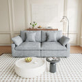 Modular Sectional Sofa Cloud Couch, 82.68" Love Sofa with Pillows, Modern Minimalist Deep Seat Sofa Couches for Apartment Small Space, Sofa Covers Washable&Removable, Grey