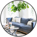 Fabuday Large Black Circle Mirror 36 Inch - Big Wall Round Mirror for Bathroom, Living Room, Bedroom, Hallyway, Matte Frame Metal Mirrors
