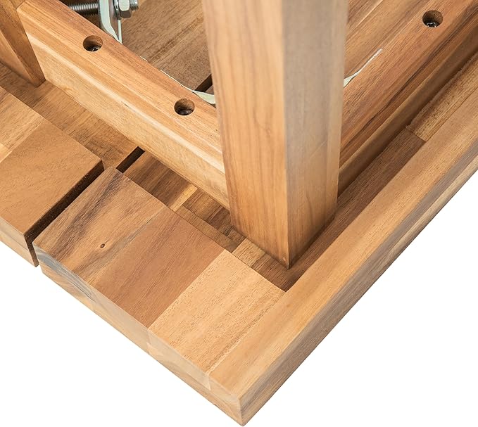 VICTORY RELAX Solid Wood Bench - Minimalist Design, Acacia Wood Construction, Light Natural Color, Versatile for Entryway, Living Room, Bedroom & Outdoors, Easy Assembly & Weather-Resistant