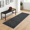 RUGSREAL 2x6 Runner Rug Washable Kitchen Runner Rug Modern Abstract Runner Mat for Hallway Contemporary Solid Rug Non-Slip Foldable Aesthetic Accent Floor Carpet for Living Room Bedroom, Black
