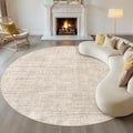 10ft Round Rug Living Room: 10x10 Washable Large Neutral Beige Circle Area Rug Abstract Soft Modern Stain Resistant Indoor Floor Non-Slip Carpet for Bedroom Nursery Kids Office Playroom Dining Room