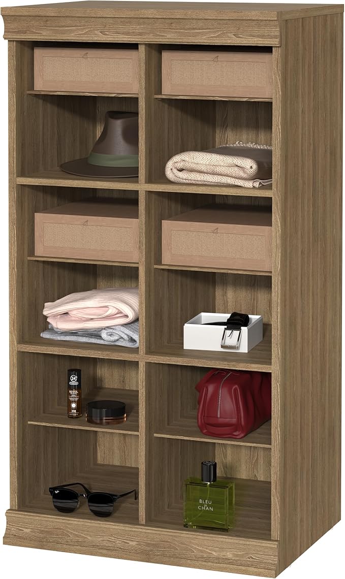ClosetMaid Modular Storage 12-Shelf Unit with Dividers, Sand
