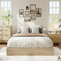 IDEALHOUSE Platform Bed Frame Twin Size,Wooden Slat Support,No Box Spring Needed, Easy Assembly, Natural