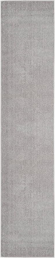 Nourison Home Nourison Essentials Silver Grey 2'2" x 16' Area Rug - Easy Clean, Non Shedding, Bed Room, Living Room, Dining Room, Kitchen (16' Runner)