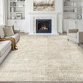 8x10 Area Rugs Living Room: Washable Large Neutral Beige Rug Abstract Soft Modern Stain Resistant Indoor Floor Non-Slip Carpet for Bedroom Nursery Kids Office Playroom Dining Room Under Table Home