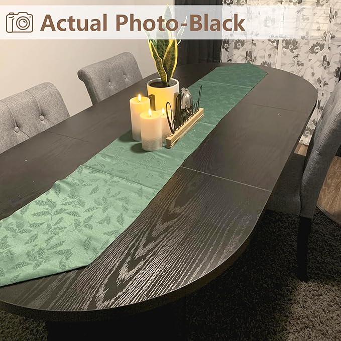 GarveeHome Oval Dining Table for 6-8 People, Long Large Kitchen Table with Thick Sturdy Wooden Base, Farmhouse Dining Room Table for for Kitchen, Living Room, Office (70.87" Long,Black)