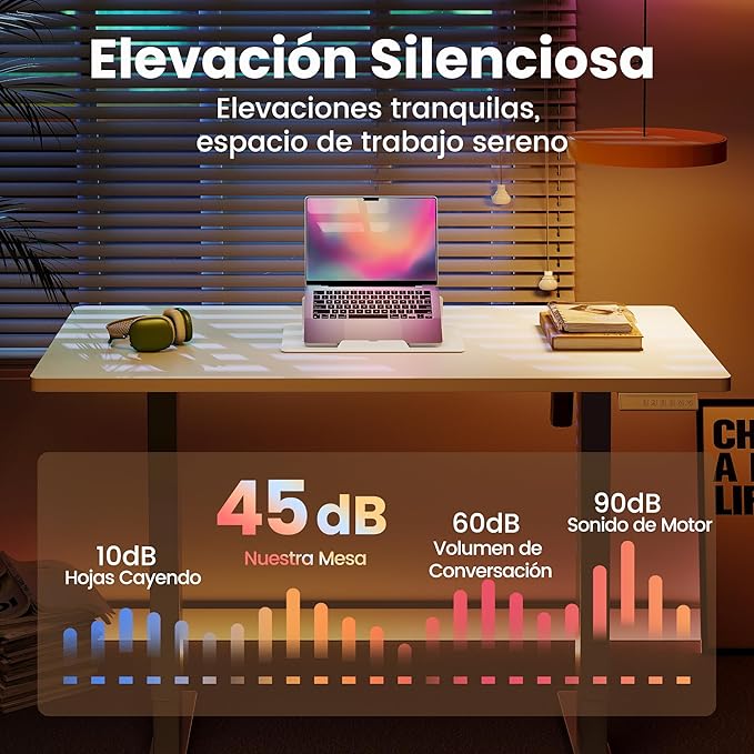 HUANUO 32" Small Electric Standing Desk Adjustable Height, 4 Memory Height Settings, Sit Stand Up Desk for Home Office & Computer Workstation, White