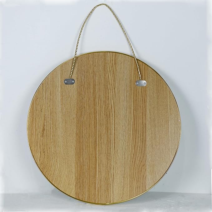 Funerom Gold Round Wall Mirror 15.4 Inches Circle Mirror Bathroom Mirrors for Over Sink