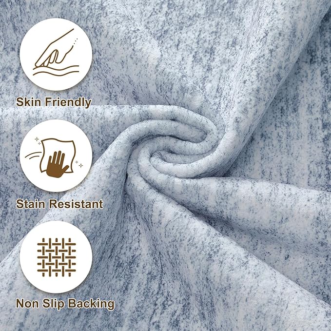 cotiled Large Area Rugs for Living Room 8x10, Machine Washable Rugs with Non Slip Backing Modern Neutral Abstract Rugs Stain Resistant Distressed Carpets for Home Office Decor (8x10 Blue)