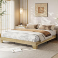 GarveeHome King Size Platform Bed Frame, Minimalist Wood Bed Frame No Headboard Needed, Sturdy Low Profile Bed with Natural Wood Grain, Noise-Free & Easy Assembly