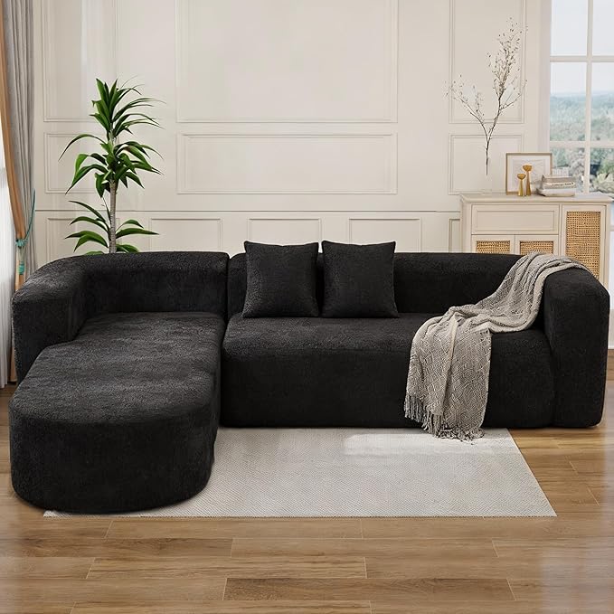 109.4" Sectional Couch with L-Shaped Chaise, Boneless Modular Sectional Sofa, Soft Chenille Sofa with Deep Seat for Living Room, No Assembly | Breaathable Material