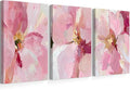 Abstract Floral Wall Art Pink Flower Canvas Pictures Modern Wall Decor Blush Pastel Pink Prints Peony Painting Minimalist Poster Botanical Artwork for Bedroom Living Room 12x16x3 Inch Ready to Hang