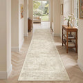 Soalmost Runner Rug 2x7 Washable Non-Slip Hallway Runner Rugs for Kitchen Bathroom Laundry Room Beige Vintage Floor Carpet Runners for Hallways Entryway