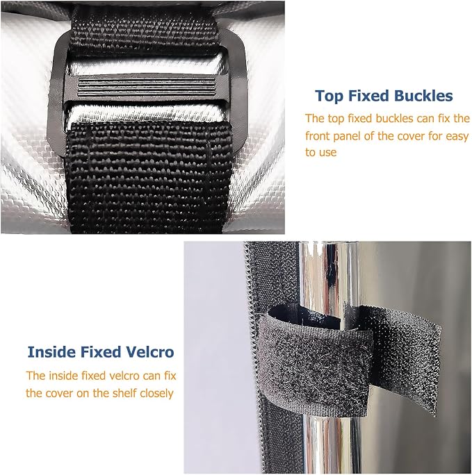 Storage Shelf Cover,Outdoor Heavy Duty 600D 36''W x 14''D x 72''H Dustproof Waterproof Shelf Covers for Wire Shelving,Storage Rack Cover with Zipper