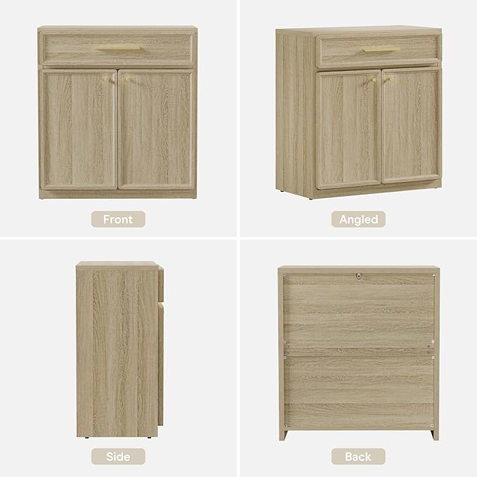 SICOTAS Buffet Cabinet with Storage Tall Modern Console Storage Cabinet with Doors and Shelves 30" Long Wooden Sideboard Credenza Buffet Table Coffee Bar for Living Room Kitchen Dining Room Entryway