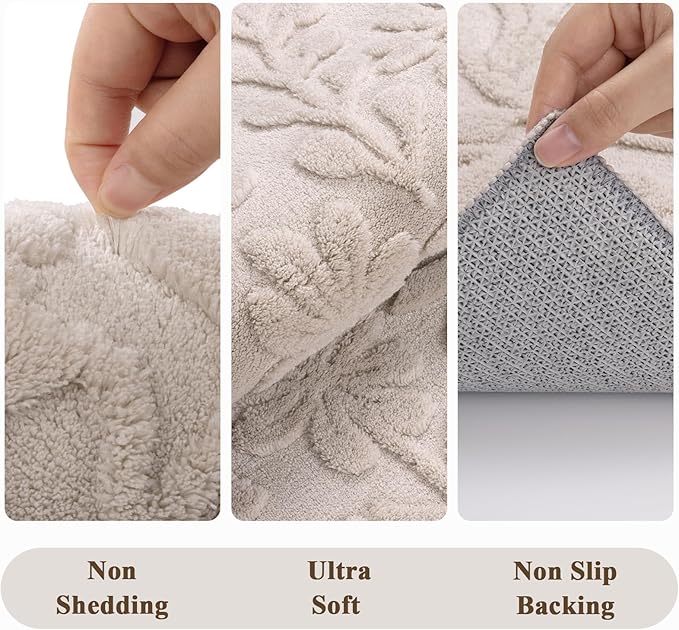 Vaukki 9x12 Area Rug for Living Room, Soft Fluffy Washable Modern Floral Indoor Floor Mat, Non Slip Shaggy Boho Accent Throw Carpet for Bedroom, Living Room, Nursery and Dining Room, Beige