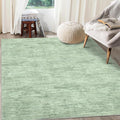 RUGSREAL Area Rug 5x7 Machine Washable Area Rug for Living Room Non-Slip Stain Resistant Modern Abstract Rug Contemporary Solid Throw Rug Foldable Accent Floor Carpet for Dining Room, Green
