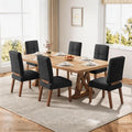 HOMRELEXA Wooden Dining Chairs Set of 6, Dining Room Chairs with Wood Legs, Cloud-Like Cushion & Reinforcement Structure Design for Kitchen/Living Room/Restaurant, Easy Assembly
