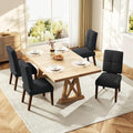 HOMRELEXA Wooden Dining Chairs Set of 4, Dining Room Chairs with Wood Legs, Cloud-Like Cushion & Reinforcement Structure Design for Kitchen/Living Room/Restaurant, Easy Assembly