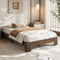 GarveeHome Twin XL Size Platform Bed Frame, Minimalist Wood Bed Frame No Headboard Needed, Sturdy Low Profile Bed with Natural Wood Grain, Noise-Free & Easy Assembly