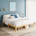 12 Inch High Bamboo Wood King Bed Frame Platform, Steel Slats Support King Size Bed Frame, Heavy Duty, No Box Spring Needed, Noise Free, Easy Assembly