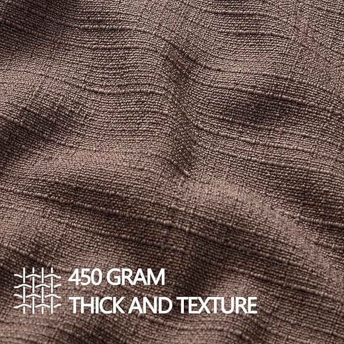 MIULEE Euro Sham Pillow Covers for Bed 26x26, 2 Pack Dark Brown Thick & Textured Decorative Throw Pillow Covers, Neutral Linen Cushion Cases, Modern Farmhouse Home Decor, No Filling