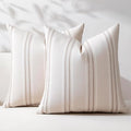 Hckot Throw Pillow Covers 20x20 Set of 2 Taupe Pillow Covers Farmhouse Decorative Pillows Textured Linen Square Cushion Covers for Sofa Couch Bed Living Room Decor(Taupe)