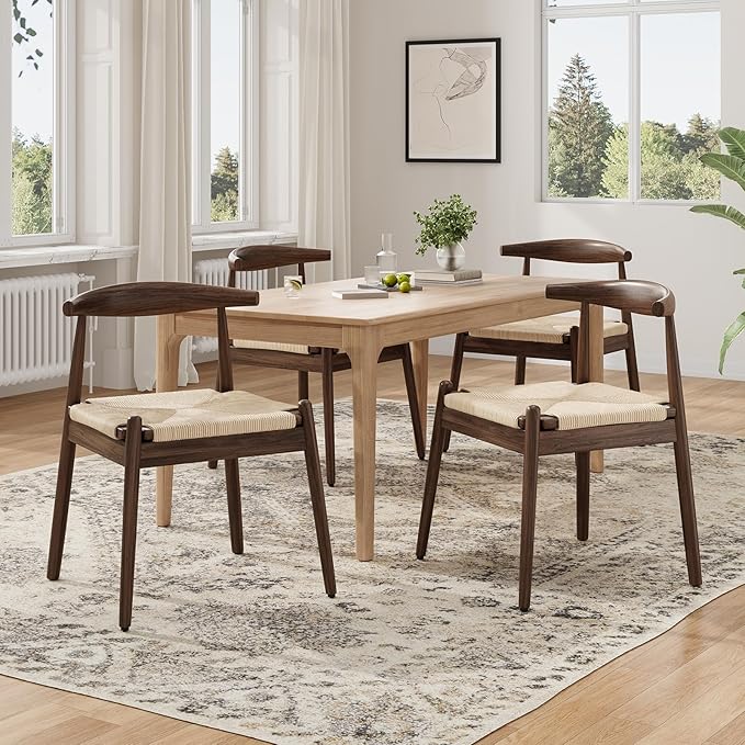 Soohow Dining Chairs Set of 2, Mid Century Modern Kitchen & Dining Room Chairs for Dining Room,Dining Table Chairs with Solid Wood Legs