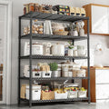 REIBII 72''H Metal shelving 5 Tire Storage Shelves for Garage Shelving Adjustable Wire Shelving Rack Heavy Duty Shelving Unit for Garage, Kitchen, Pantry, Laundry Room, Commercial, 72''H X36''W X14''D